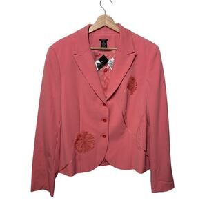 Sandra Tulare Blazer Vintage Deadstock Frosted Berry Beaded Floral 3D Y2K Jacket